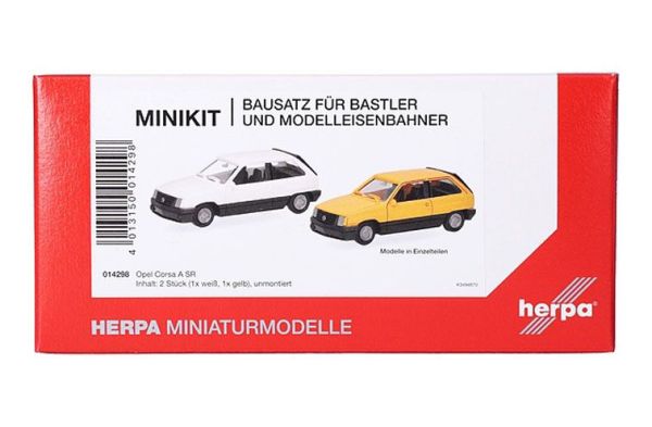 HER014298 - OPEL Corsa A SR blanc et jaune - 2 pièces à assembler - 1