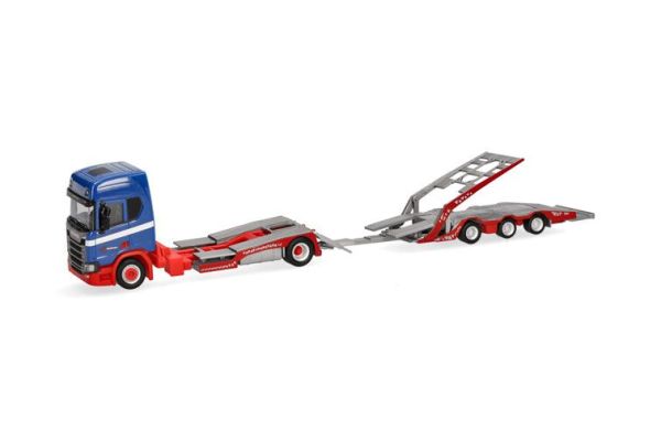 HER318242 - SCANIA CR 20 HD LKW 4x2 porte-engin avec remorque 3 essieux RIWATRANS - 1