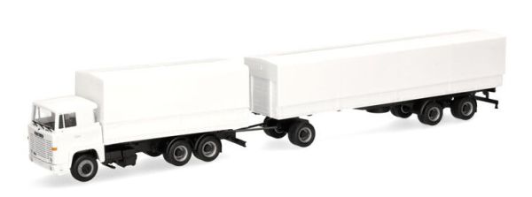 HER320726 - SCANIA 141 6x4 avec caisse et remorque 1+2 essieux - 1