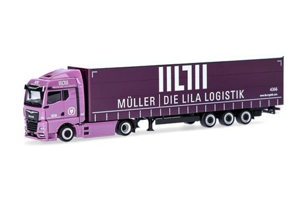 HER320801 - MAN eTGX GM 4x2 avec remorque 3 essieux MULLER - DIE LILA LOGISTIK - 1