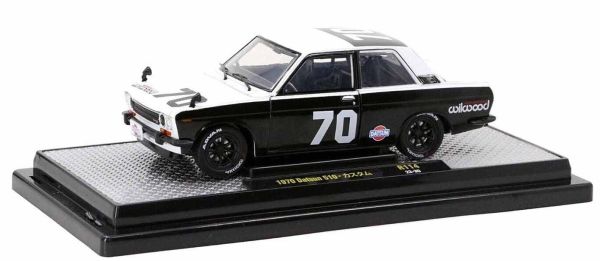 M2M-40300-114B - DATSUN 510 #70 1970 Noir et blanc WILWOOD - 1
