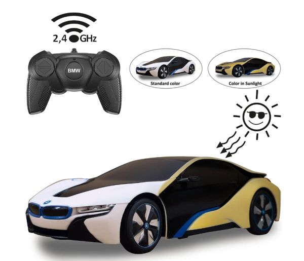 JAM403003 - BMW i8 Blanche ou jaune - série photochromique UV - radiocommandé - 1