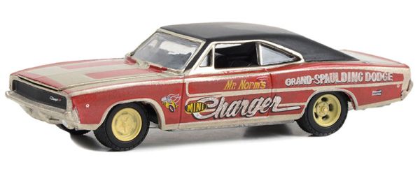 GREEN41160-B - DODGE Charger 1968 – Mr Norm's mini charger de la série RUNNING ON EMPTY sous blister - 1
