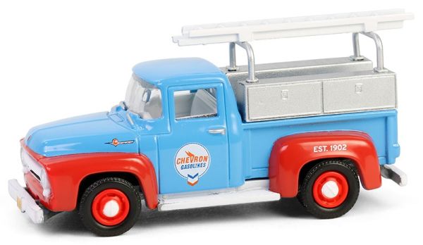 GREEN41175-B - FORD F-100 1956 avec boîtes à outils et échelles de la série CHEVRON SPECIAL sous blister - 1