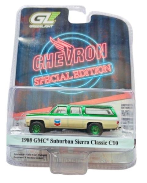 GREEN41175-D_VERT - GMC Suburban Sierra Classic C10 VERT de la série CHEVRON SPECIAL sous blister - 1