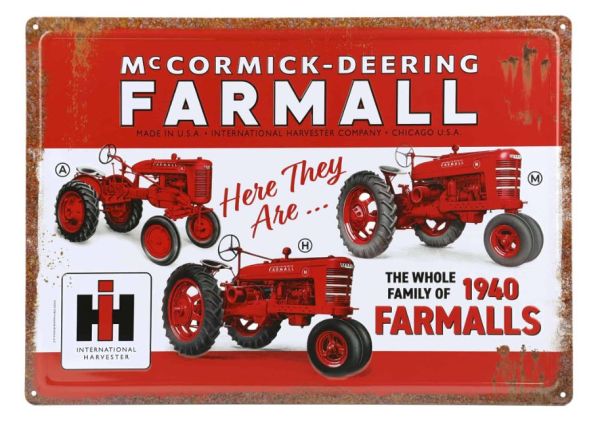 42051 - Plaque métallique Famille FARMALL de 1940 -43x30 cm - 1