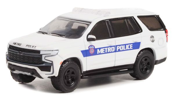 GREEN43000-F - CHEVROLET Tahoe Police Porsuit  2021 Houston métro police de la série HOT PURSUIT sous blister - 1