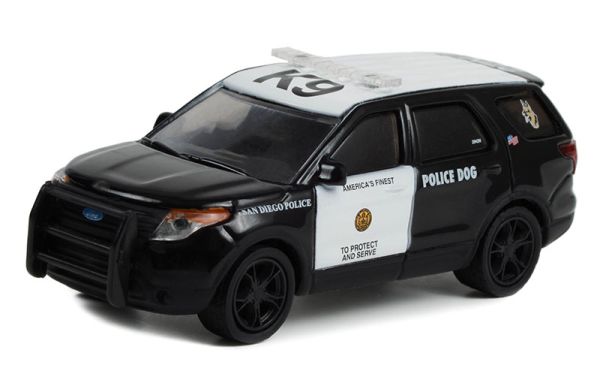 GREEN43010-E - FORD Police interceptor utility 2015 Unité K9 de la police de San Diego Californie de la série HOT PURSUIT sous blister - 1