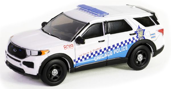 GREEN43030-D - FORD Police Interceptor utility 2019 Police de Chicago de la série HOT PURSUIT sous blister - 1