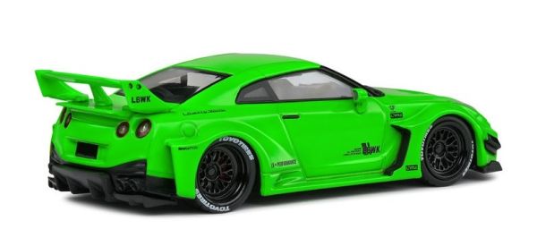 Miniature NISSAN GT-R (R35) Lb Work Silhouette Vert SOLIDO