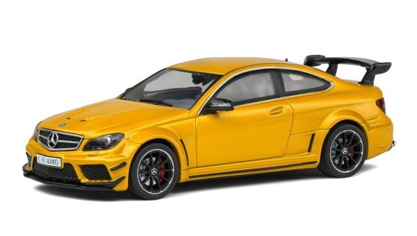 SOL4311601 - MERCEDES C63 AMG noir serie jaune 2012 - 1