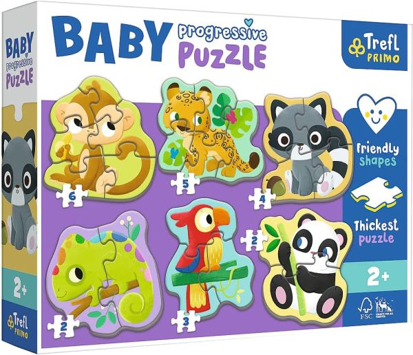 TRF44005 - Puzzle 2.3.4.5.6 Pièces – Les animaux sauvages - 1