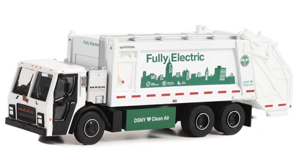 GREEN45170-C - MACK LR Electric camion poubelle de New York 2021 de la série SD TRUCKS sous blister - 1