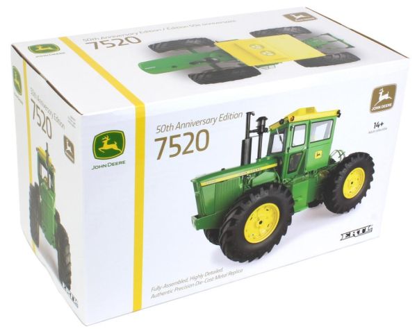 Miniature Tracteur John Deere 4955 ERTL 1/64 - Métal Et Plastique, Vert, Neuf