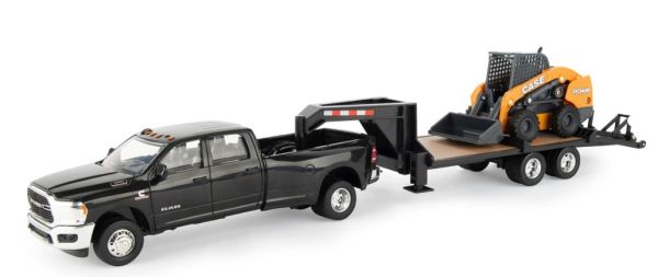 ERT47155 - DODGE RAM 1500 avec plateau à col de cygne et mini-chargeur CASE SV340B - 1