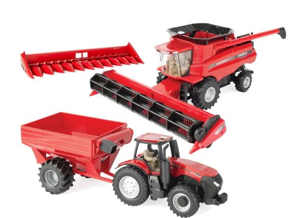 ERT47357 - Moissonneuse CASE IH AFS 8230 avec tracteur Magnum 380 et remorque - 1