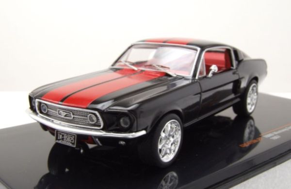 IXOCLC478N.22 - FORD Mustang fastback de 1967 noire et rouge - 1