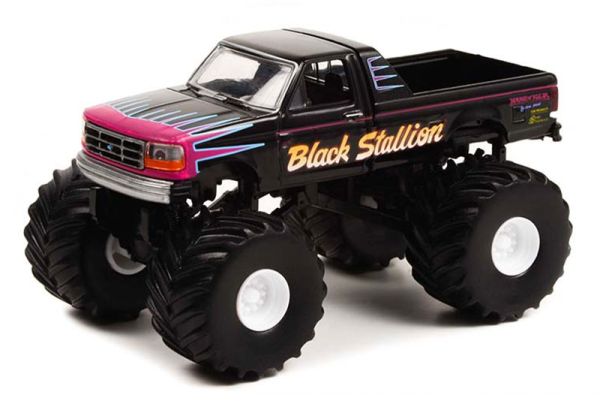 GREEN49110-E - FORD F-250 1992 Monster Truck BLACK STALLION  de la série KINGS OF CRUNCH sous blister - 1