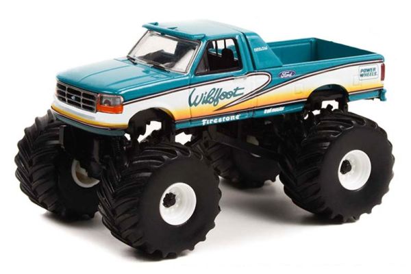 GREEN49110-F - FORD F-250 1993 Monster Truck WILDFOOT de la série KINGS OF CRUNCH sous blister - 1