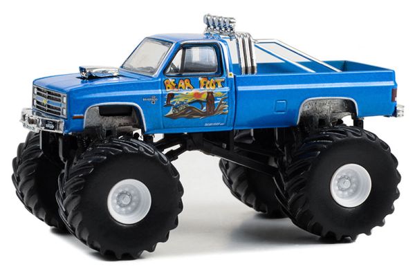 GREEN49130-C - CHEVROLET Silverado C-10 1985 Monster truck BEAR FOOT III de la série KINGS OF CRUNCH sous blister - 1