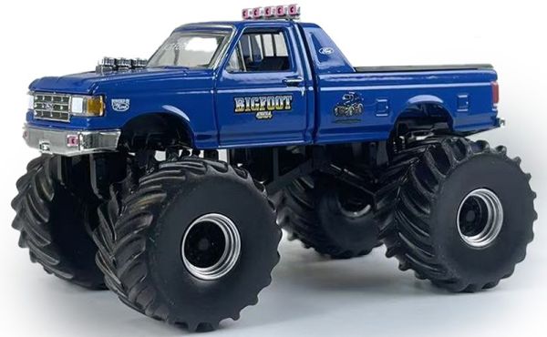 GREEN49160-D - FORD F-350 1990 #4 Monster truck - BIG FOOT de la série KINGS OF CRUNCH sous blister - 1