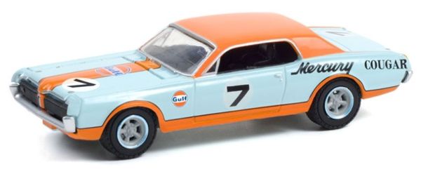 GREEN41130B - MERCURY Cougar XR7 1967 Team GULF RUNNING ON EMPTY sous blister - 1