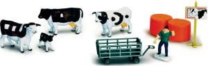 NEW05485F - Lot de 3 Vaches avec 1 Veau et accessoires - 1