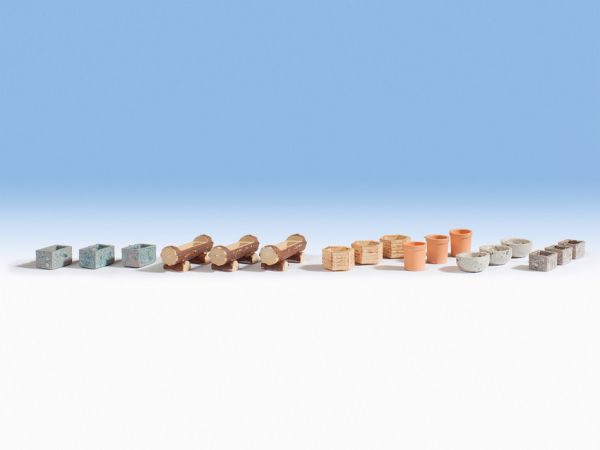 NOC14886 - Set de 18 pots et bacs pour fleurs - 1