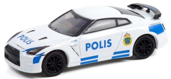 GREEN42980-D - NISSAN GT-R (R35) Police de Stockholm HOT PURSUIT séries 40 sous blister - 1