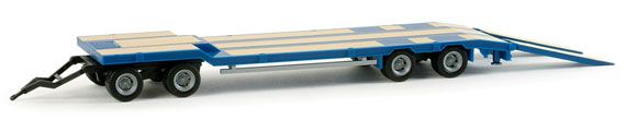 HER076142 - Remorque GOLDHOFER 4 Essieux Bleu Ech:1/87 - 1