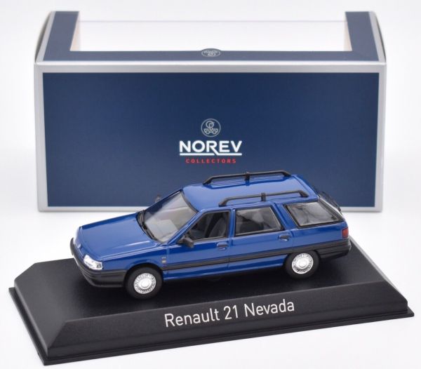 Miniature Norev 1:43 – Renault 21 Nevada 2018 – Bleue – Réf 512132 – Neuve