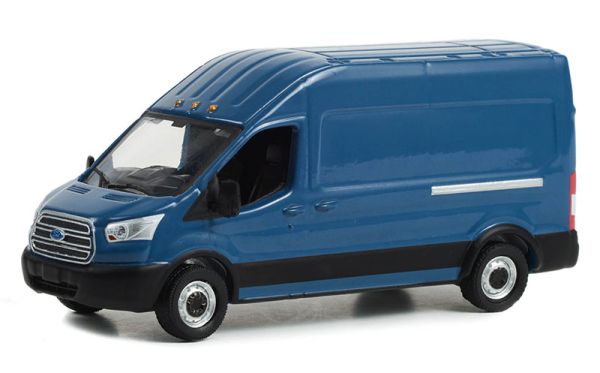 GREEN53050-A - FORD Transit LWB High Roof 2017 bleu de la série ROUTE RUNNERS sous blister - 1