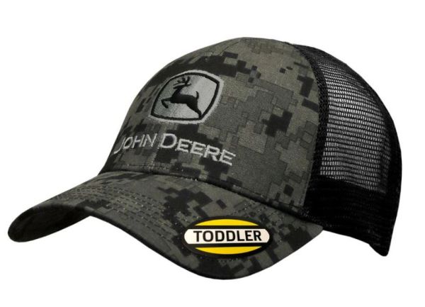 MC53080407BK - Casquette grise avec arrière en filet noire pour enfants JOHN DEERE - 1