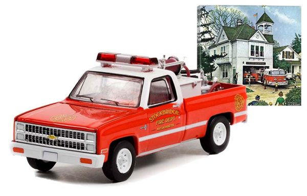 GREEN54060-E - CHEVROLET K20 Scottsdale 1981 avec équipement incendie de la série NORMAN ROCKWELL sous blister - 1