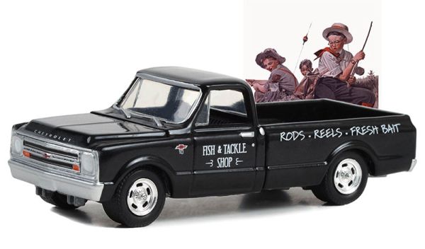 GREEN54080-D - CHEVROLET C-10 1968 Fish & Tackle de la série NORMAN ROCKWELL sous blister - 1