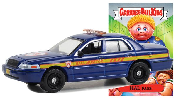 GREEN54090-C - FORD Crown Victoria Police Interceptor 2008 Bleu de la série GARBAGE PAIL KIDS sous blister - 1