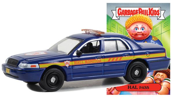 GREEN54090-C - FORD Crown Victoria Police Interceptor 2008 Bleu de la série GARBAGE PAIL KIDS sous blister - 1