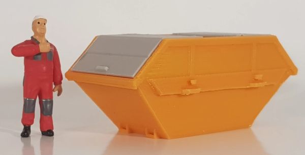 MSM5464/01 - Benne à déchets avec couvercle 6m3 – miniature - 1