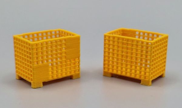 MSM5471/03 - 2 Caisses-palettes grillagées Jaune - L.24 x l.16 x H.19.4 mm - 1