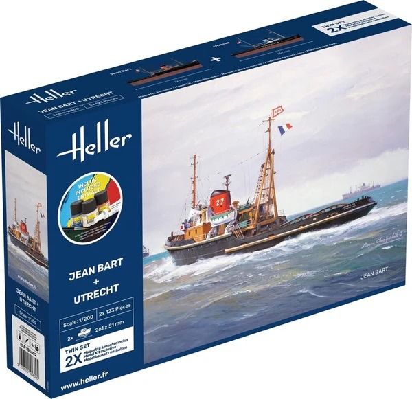 HEL55602 - Kit de démarrage avec peinture et accessoires - Coffret double Jean BART et UTRECHT à assembler - 1