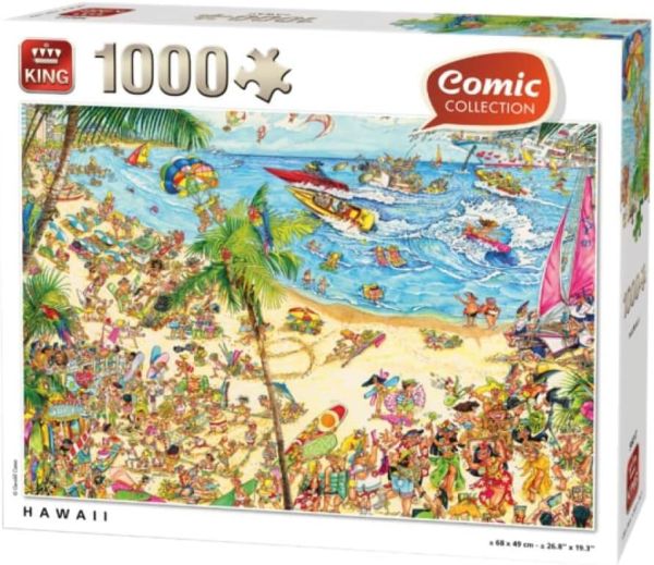 KING56017 - Puzzle 1000 pièces Comic Collection Hawaï - 1