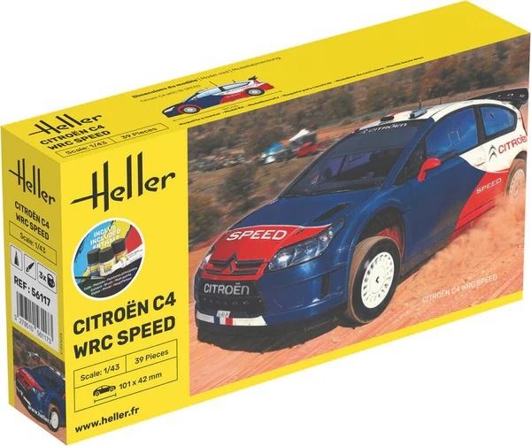 HEL56117 - Kit de démarrage avec peinture et accessoires - CITROEN C4 WRC Speed à assembler - 1