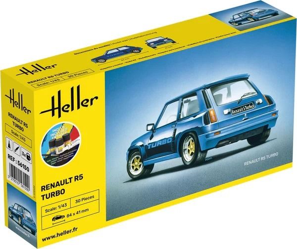 HEL56150 - Kit de démarrage à assembler avec peinture - RENAULT R5 Turbo - 1