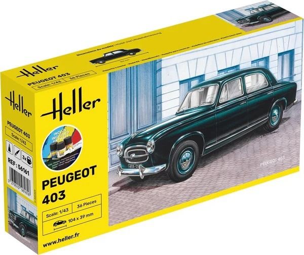 HEL56161 - Kit de démarrage avec peinture et accessoires - PEUGEOT 403 à assembler - 1