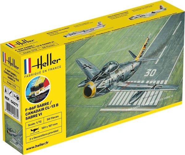 HEL56277 - Kit de démarrage avec peinture et accessoires - F-86F Sabre et CANADAIR CL-13 B Sabre VI à assembler - 1
