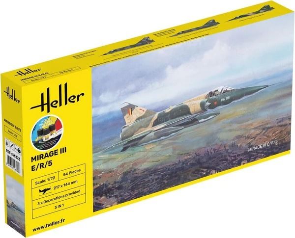 HEL56323 - Kit de démarrage avec peinture et accessoires - DASSAULT Mirage III E/R/5 à assembler - 1