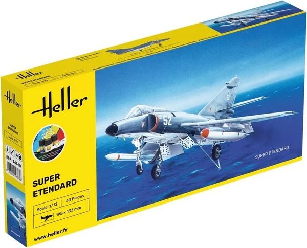 HEL56360 - Kit de démarrage avec peinture et accessoires - DASSAULT Super-Etendard à assembler - 1