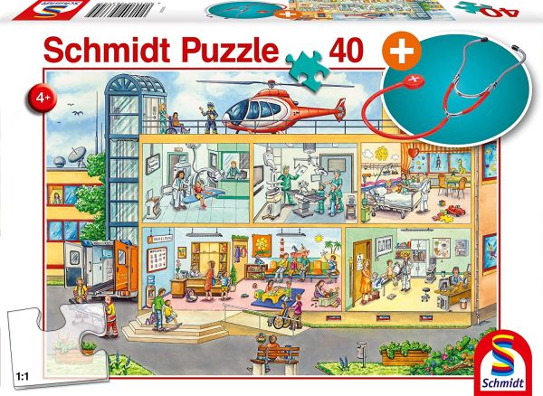 SCM56374 - Puzzle 40 Pièces A l’hôpital pédiatrique avec stéthoscope - 1