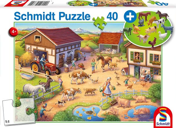 SCM56379 - Puzzle 40 pièces La ferme joyeuse avec animaux - 1