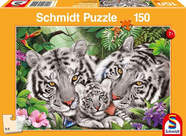 Puzzle 150 Pièces Famille de tigres